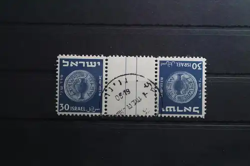 Israel 26 gestempelt als Kehrdruck mit Zwischensteg #TN664