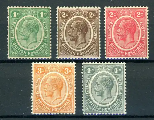 Belize/ Britisch Honduras 89-93 mit Falz #HK351