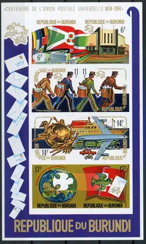 Burundi Bl 79 B postfrisch UPU #HO820