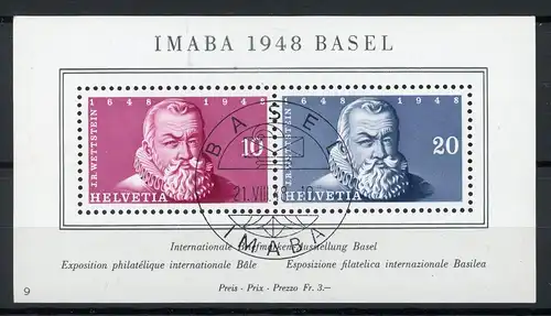 Schweiz Block 13 I gestempelt Plattenfehler #HK321