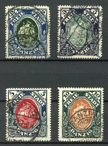 Danzig 59-62 gestempelt Infla geprüft #HO802