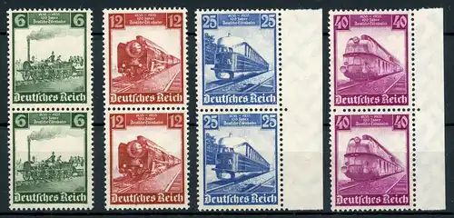 Deutsches Reich 580-583 postfrisch senkr. Paare Eisenbahn #HS032