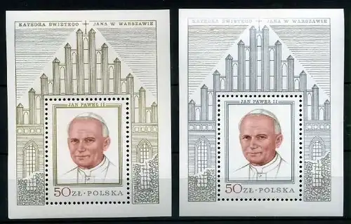 Polen Block 75-76 postfrisch Papst #HO684