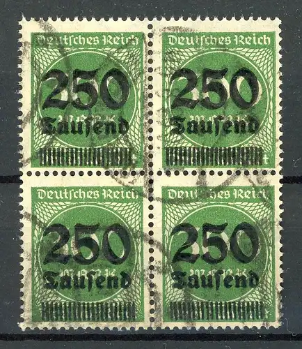 Deutsches Reich 4er Block 293 gestempelt Infla geprüft #HO793