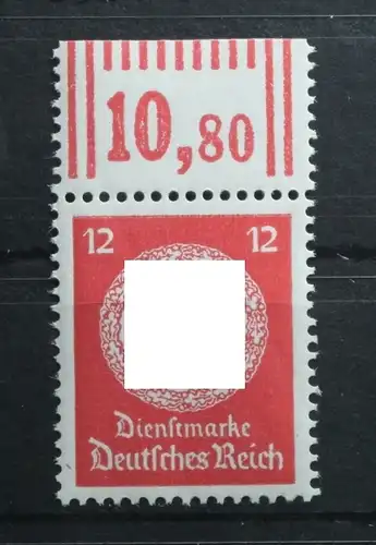 Deutsches Reich Dienstmarken 172W OR 2'9'2 postfrisch Oberrand #TN568