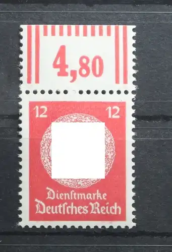 Deutsches Reich Dienstmarken 172 W OR 2'9'2 postfrisch Oberrand #TN586