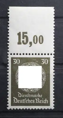 Deutsches Reich Dienstmarken 141P OR dgz postfrisch Oberrand #TN560