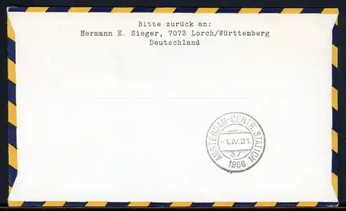 Bund Lufthansa Erstflug Hamburg-Amsterdam 1.4.66 427 #HO559