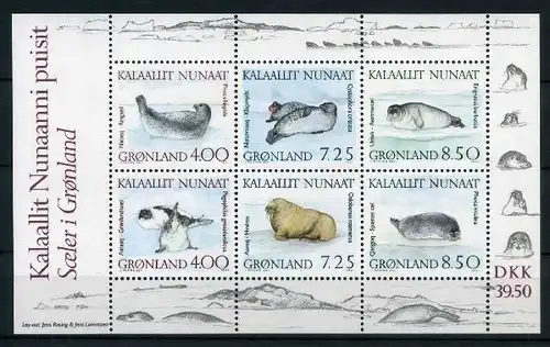 Grönland Block 3 postfrisch Robben #HO683