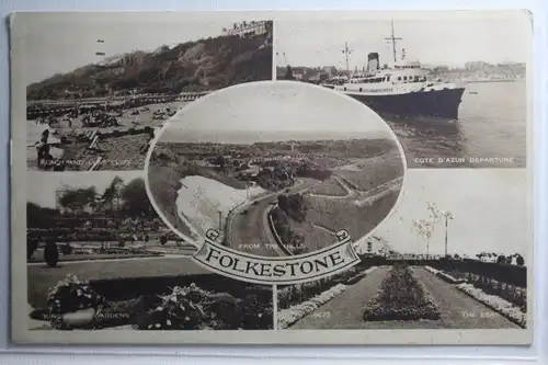 AK Folkestone Mehrbildkarte 1954 #PG926