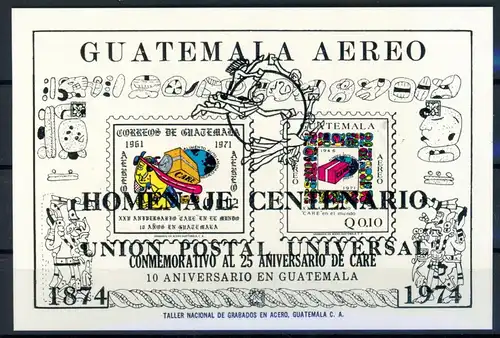 Guatemala Bl 16 a postfrisch UPU #HO813