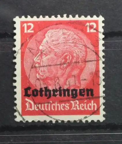 Deutsche Besetzung 2. WK Lothringen 7 gestempelt mit Vollstempel #TP666