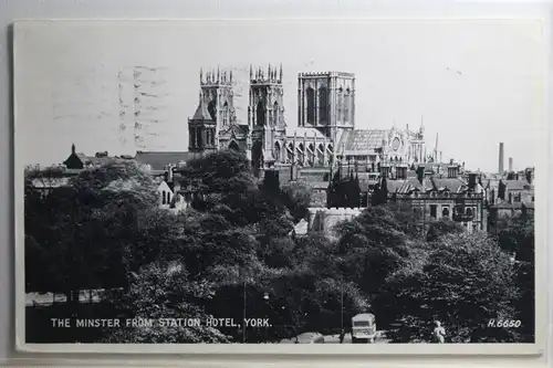 AK York The Minster From, Station Hotel 1952 #PG938