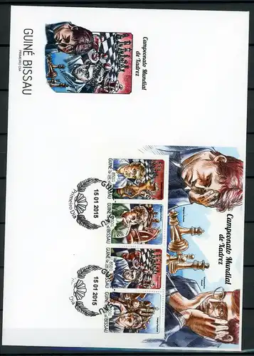 Guinea Bissau 7669-72 Schach Ersttagesbrief/FDC #Scha5106