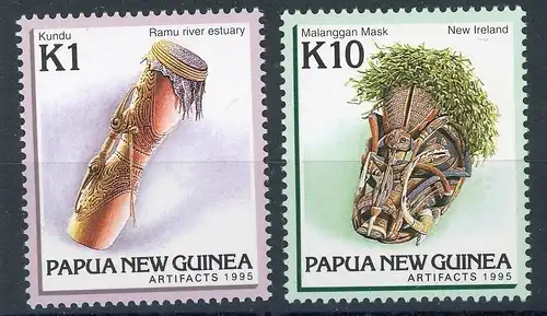 Papua Neuguinea 744-45 postfrisch Kunsthandwerk #HO724