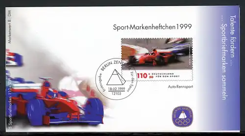 Bund Sportmarkenheftchen 1999 mit 2032 postfrisch Motorsport #HO882