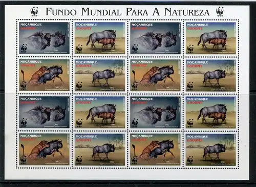 Mosambik 1757-1760 postfrisch WWF Wildtiere #HO727