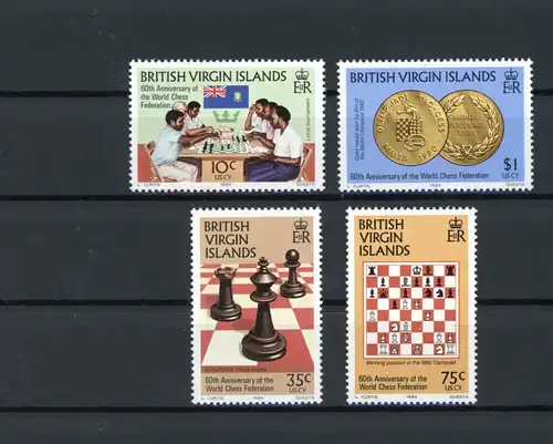 Britische Jungferninseln 464-467 postfrisch Schach #GI818