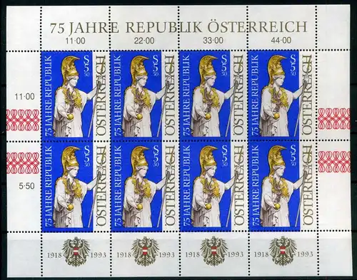 Österreich 2113 postfrisch als Kleinbogen #TQ135