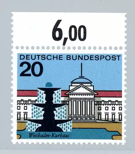 Bund 420 I Oberrand postfrisch Plattenfehler #HO960