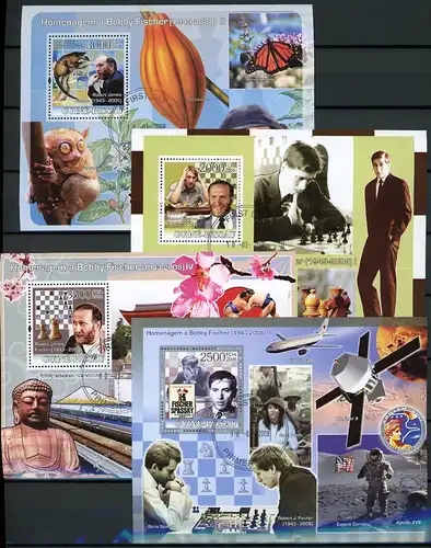 Guinea Bissau Block 627-30 gestempelt Schach #Sch503