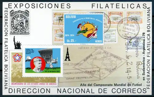 Bolivien Block 65 postfrisch UPU #HO806