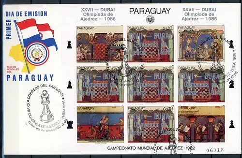 Paraguay KB 4057 Schach Ersttagesbrief/FDC #Scha5073
