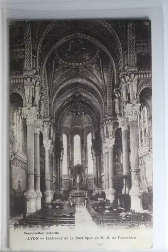 AK Lyon Intérieur de la Basilique de N. - D. de Fourviére #PH235