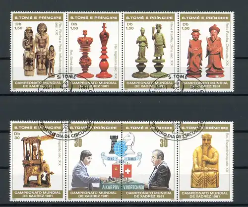 Sao Tome e Principe 703-710 gestempelt Schach #GI838