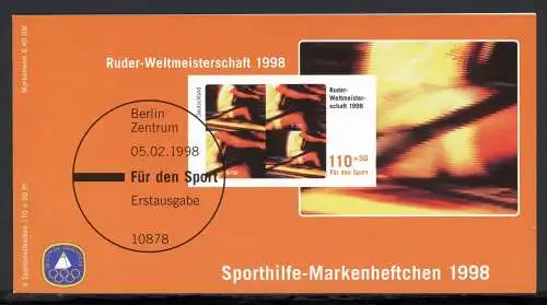 Bund Sportmarkenheftchen 1998 mit 1970 postfrisch #HO881