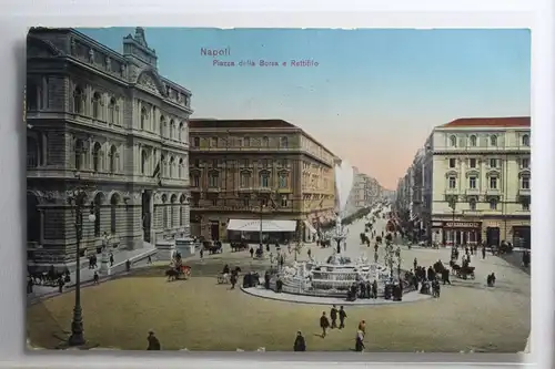 AK Neapel Piazza della Borsa e Rettifilo 1913 #PH263