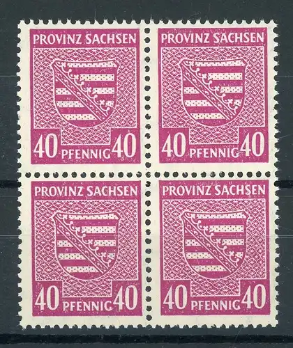 SBZ-Provinz Sachsen 4er Block 84 X a postfrisch geprüft #HO743