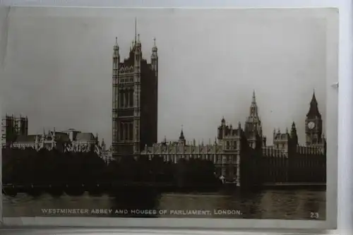 AK London Westminster Abbey and Houses of Parliament 1932 #PG958