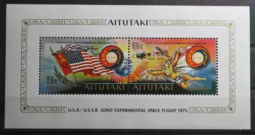 Aitutaki Block 5 mit 141-142 postfrisch #TS126