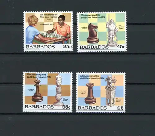 Barbados 609-612 postfrisch Schach #GI809