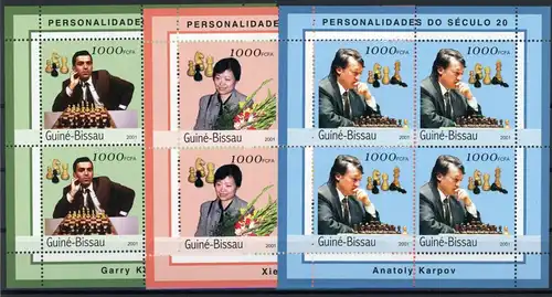 Guinea Bissau KB 1959, 1961, 1964 postfrisch Schach #Sch509