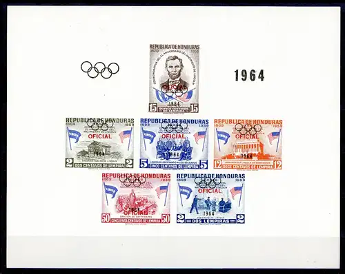 Honduras Dienst Block 2 postfrisch #HO573