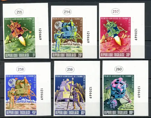 Togo 703-708 Druckdatum postfrisch Apollo 11 #GE755