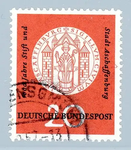 Bund 255 VI gestempelt Plattenfehler #HO953