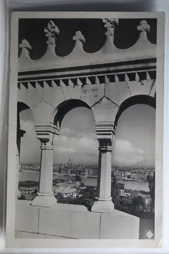 AK Budapest Blick auf das Palament von der Fischerbastei 1919 #PH233