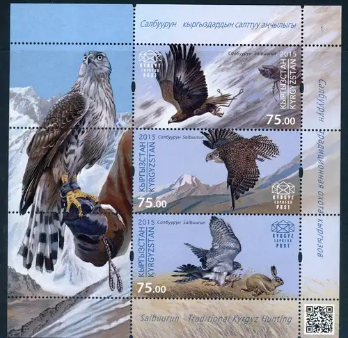 Kirgisistan Block 2 postfrisch Vögel #JD325