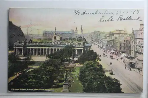 AK Edinburgh Princes Street & Royal Institution 1913 #PH312