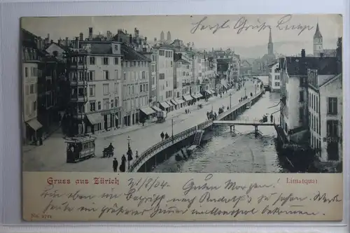 AK Zürich Limatquai 1904 #PH423