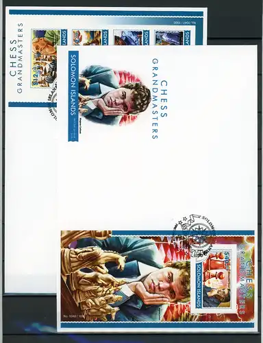 Salomon Inseln Klb 3232-3235, Block 428 Schach Ersttagesbrief/FDC #Scha5139