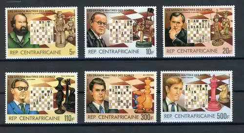 Zentralafrikanische Republik 907-912 A postfrisch Schach #GI869