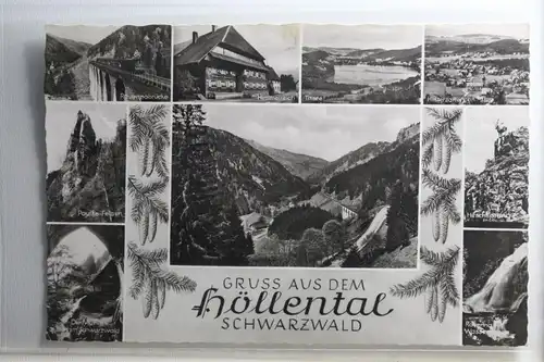 AK Höllental im Schwarzwald Mehrbildkarte 1959 #PH200