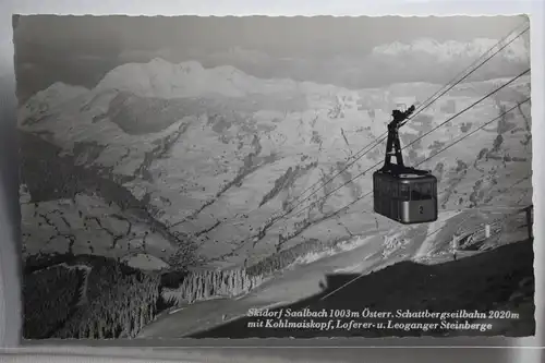 AK Saalbach 1003 m Österer. Schattbergseilbahn 2020 m 1962 #PH245