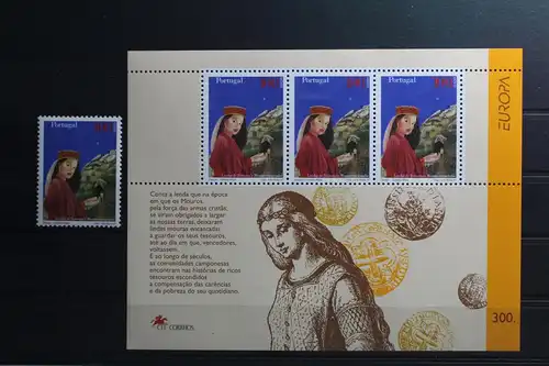 Portugal 2183, Block 124 mit 2183 postfrisch #TU219