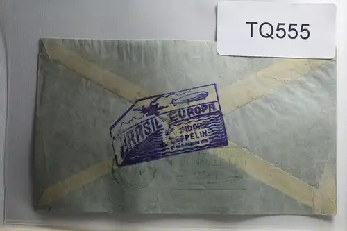 Brasilien auf Brief als Mischfrankatur via Graf Zeppelin Brasil - Europa #BA250