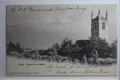 AK Vevey Eglise de St-Martin 1904 #PH437